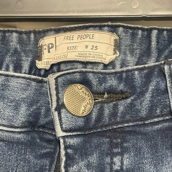 Free People Busted Knee Skinny Jeans Women Size W 25 - Picture 3 of 3